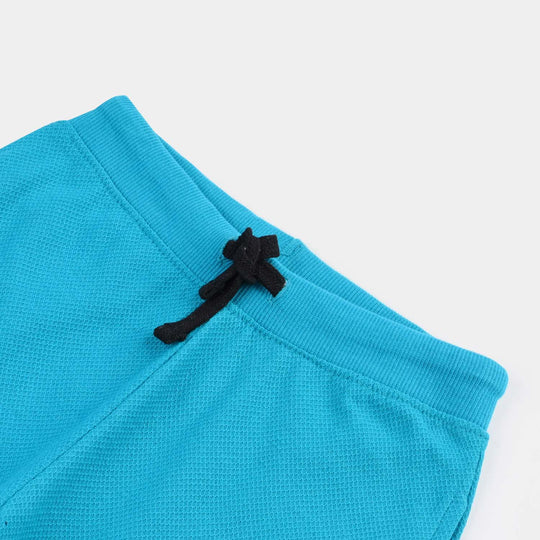 Boys Jersey/Terry Pique Short Great Day Ahead-Teal