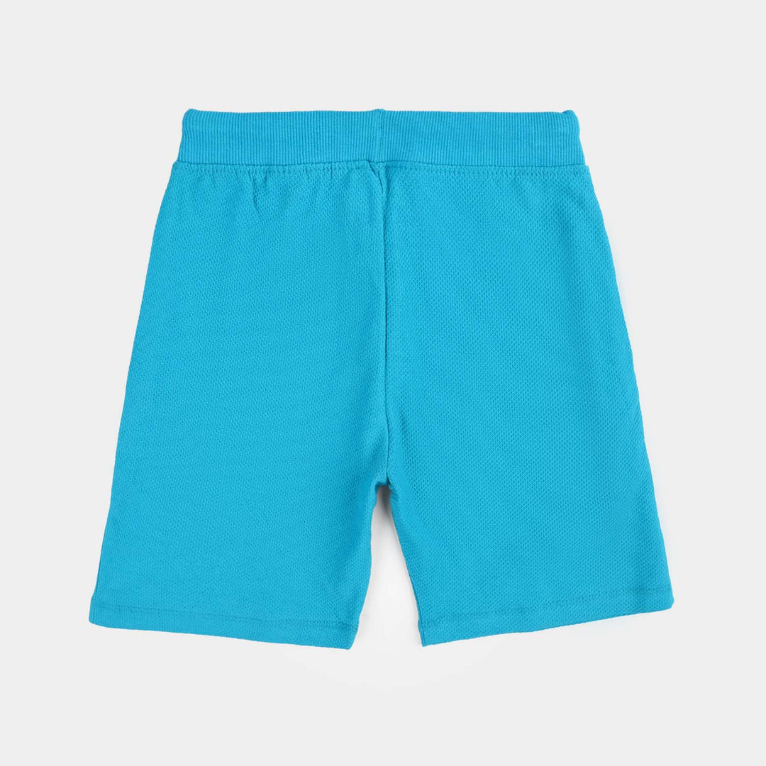 Boys Jersey/Terry Pique Short Great Day Ahead-Teal