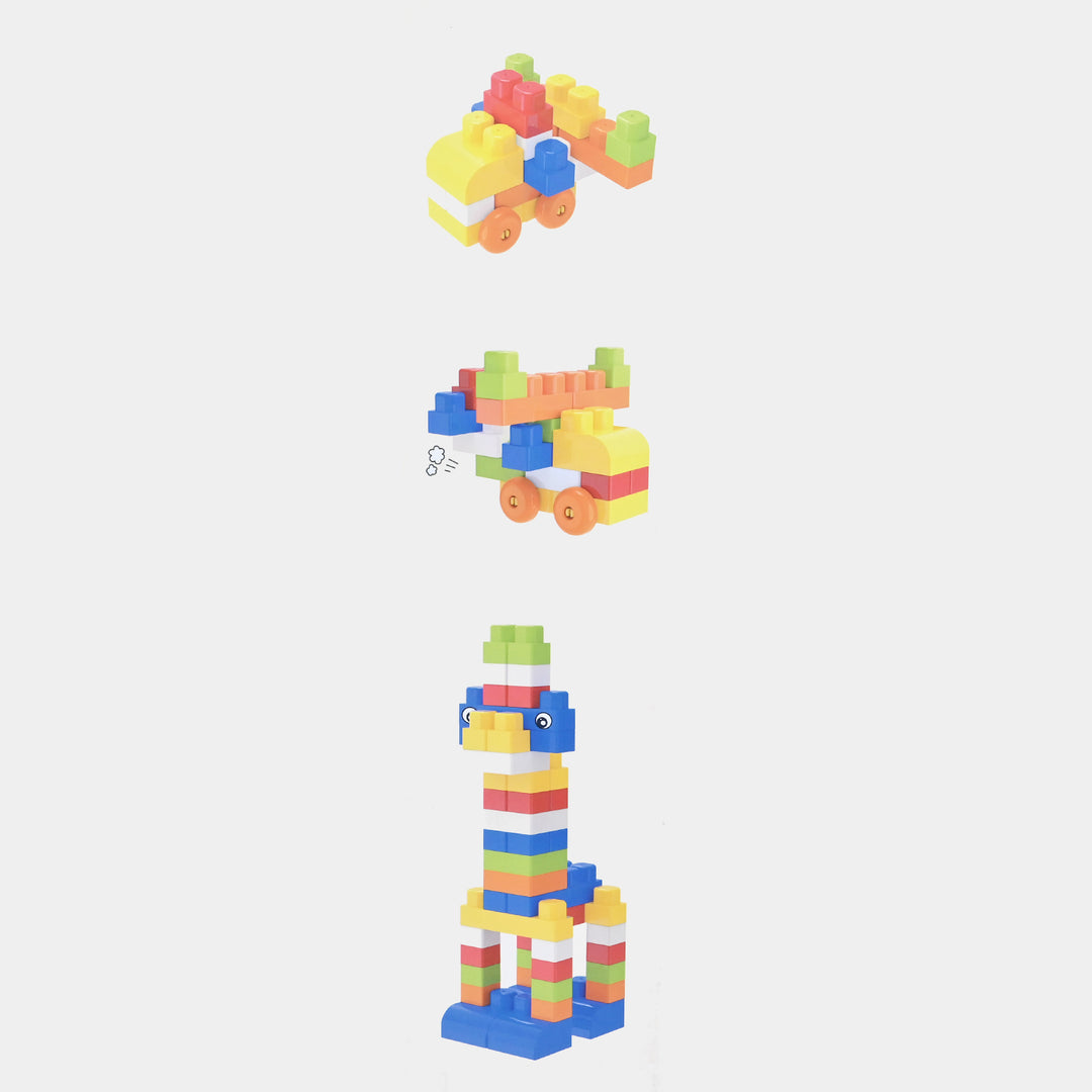 Building Blocks Push Cart – 60 Pieces
