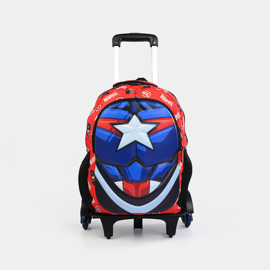 LEVUP 16" Embossed Shell Trolley Bag 3 Wheel for Kids | Grade 1-4
