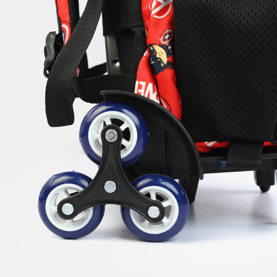 LEVUP 16" Embossed Shell Trolley Bag 3 Wheel for Kids | Grade 1-4