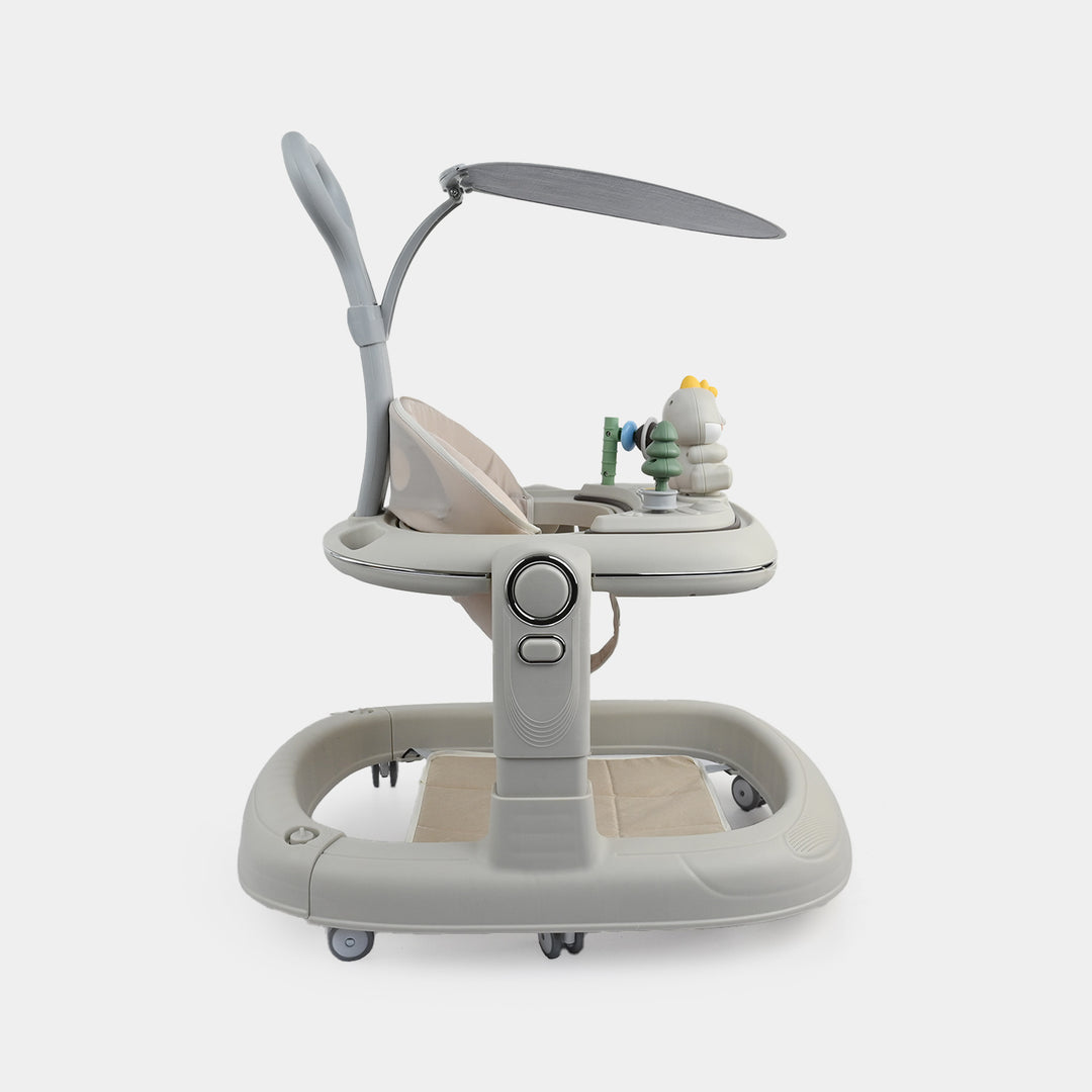 3-in-1 Multi-Functional Baby Walker with Canopy & Push Bar