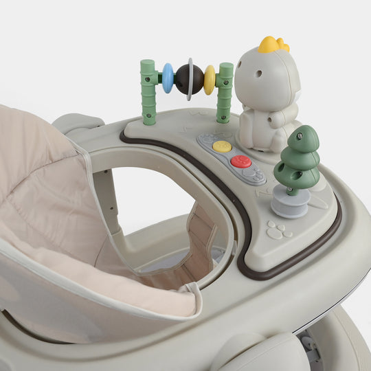 3-in-1 Multi-Functional Baby Walker with Canopy & Push Bar