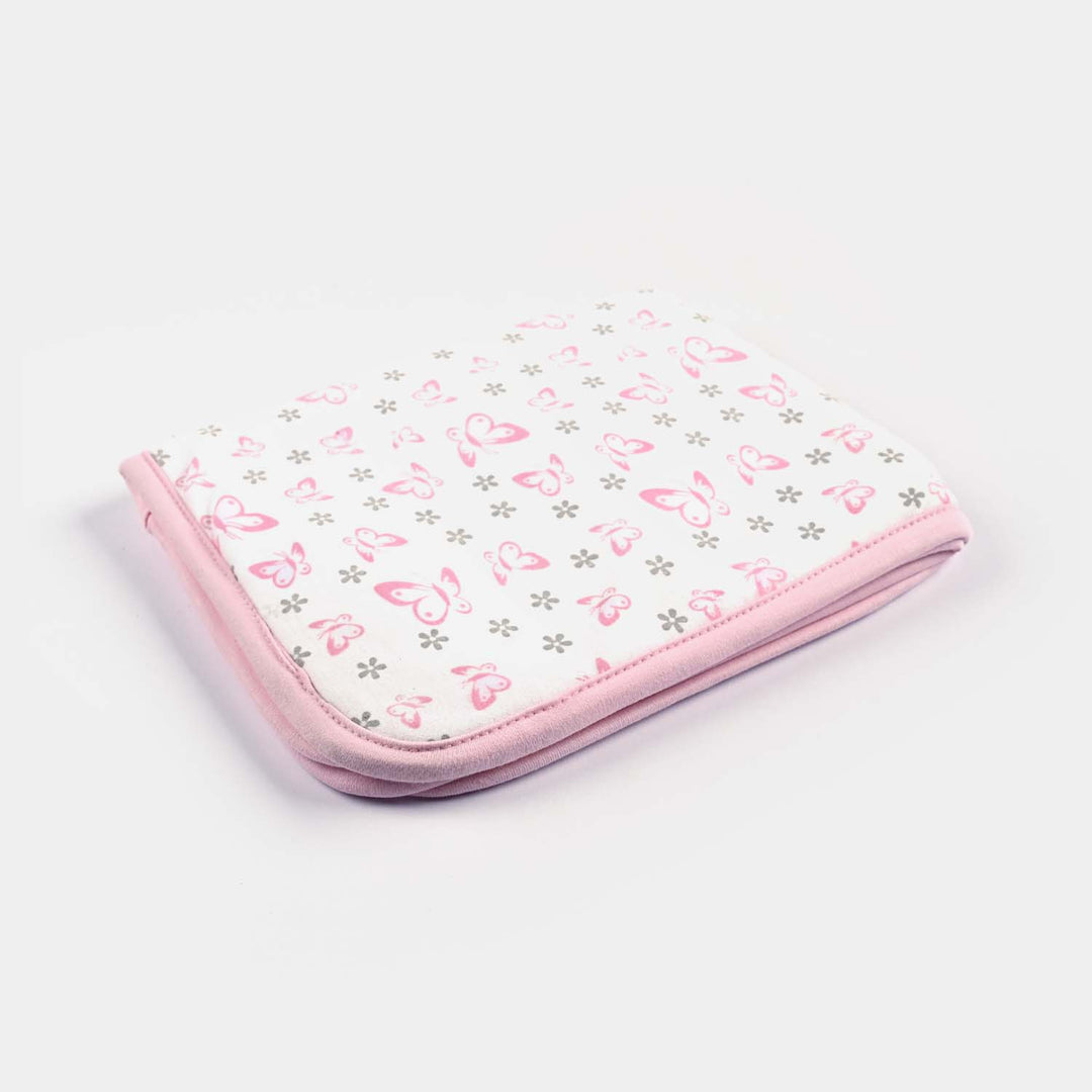 Baby Changing Sheet 17x22 Butterfly | Light Pink