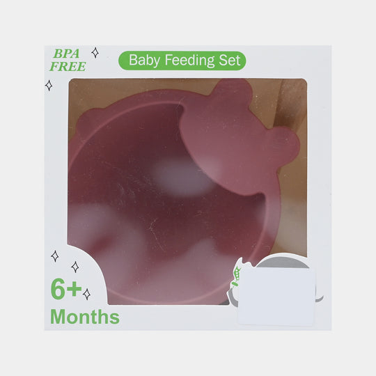 Baby Silicone Feeding Bowl With Spoon