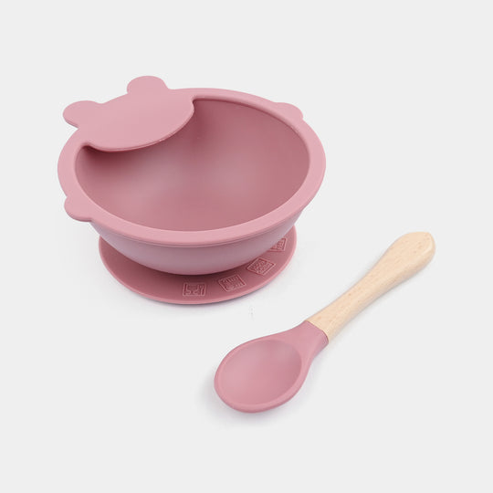 Baby Silicone Feeding Bowl With Spoon