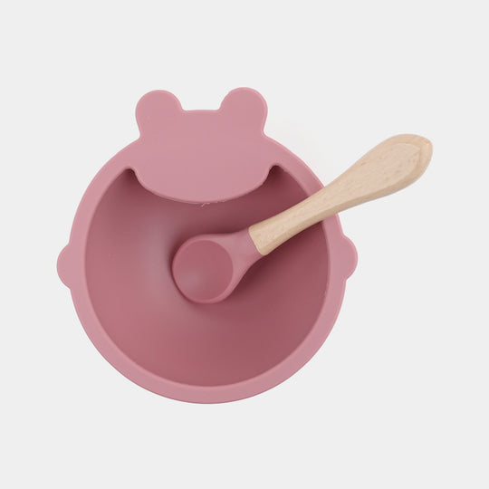 Baby Silicone Feeding Bowl With Spoon
