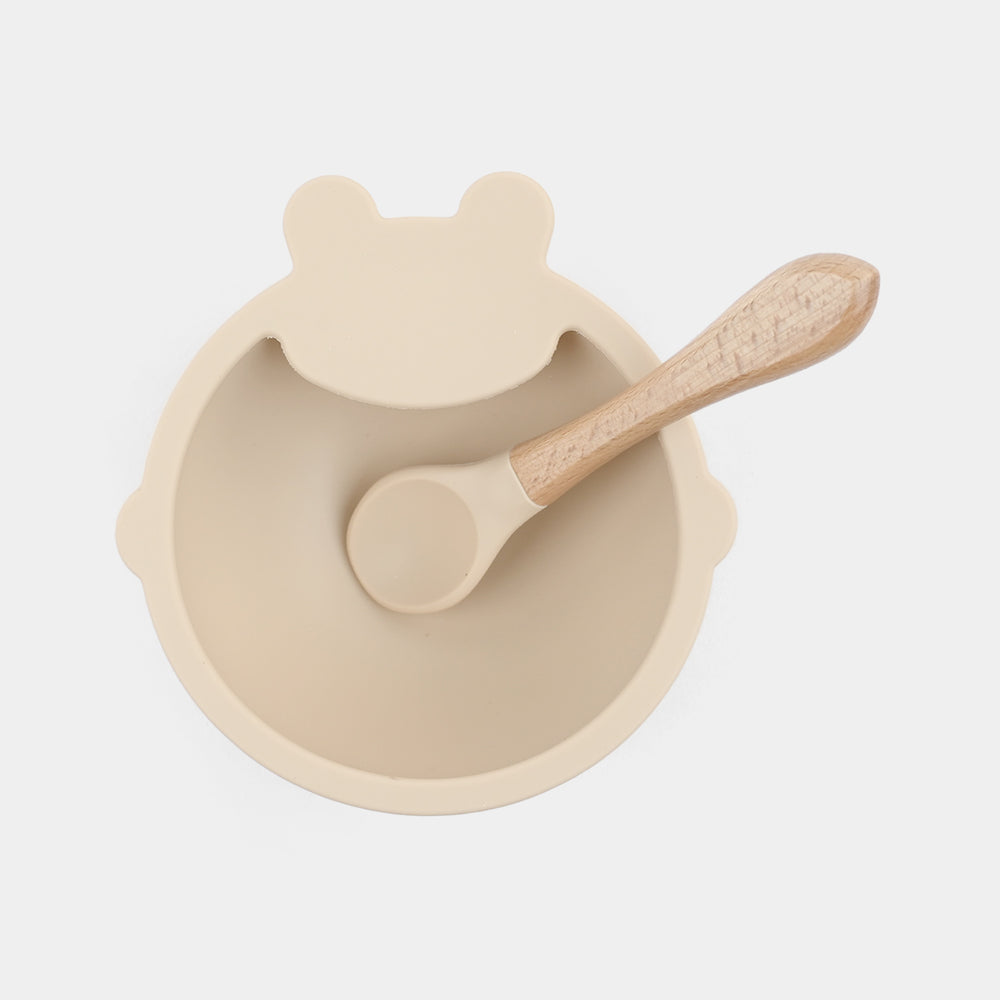 Baby Silicone Feeding Bowl With Spoon