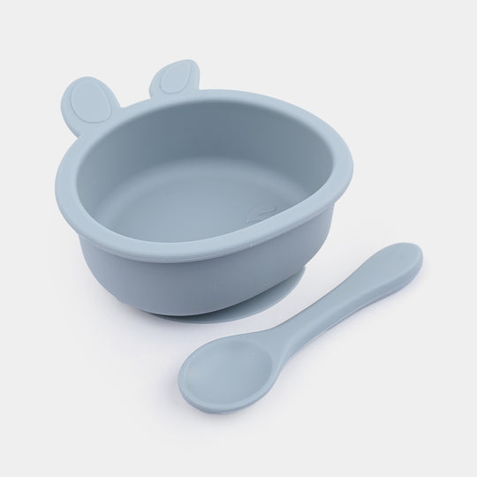 Baby Silicone Feeding Bowl With Spoon