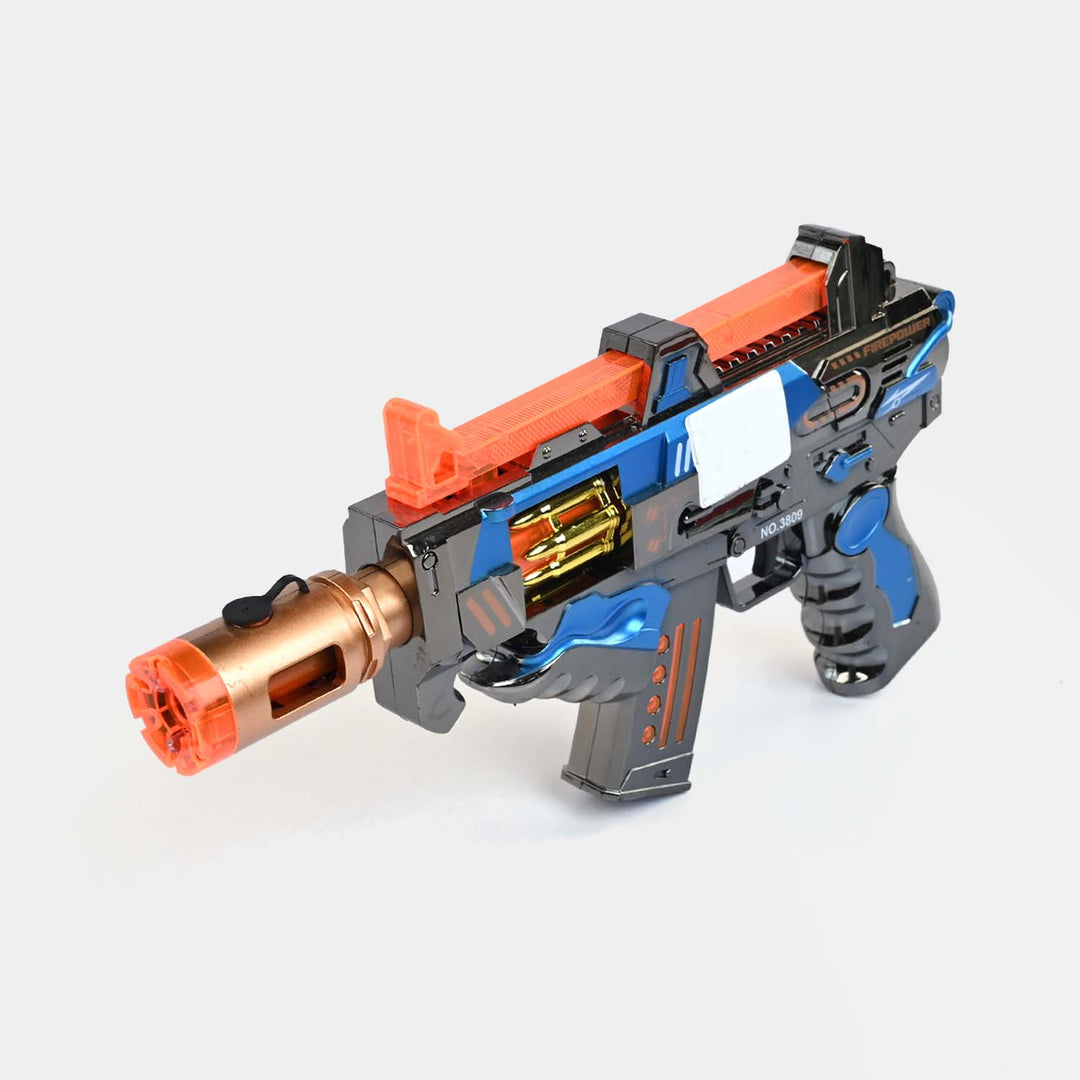 Blaster Toy Light, Sound & Spray – 360° Rotating Barrel