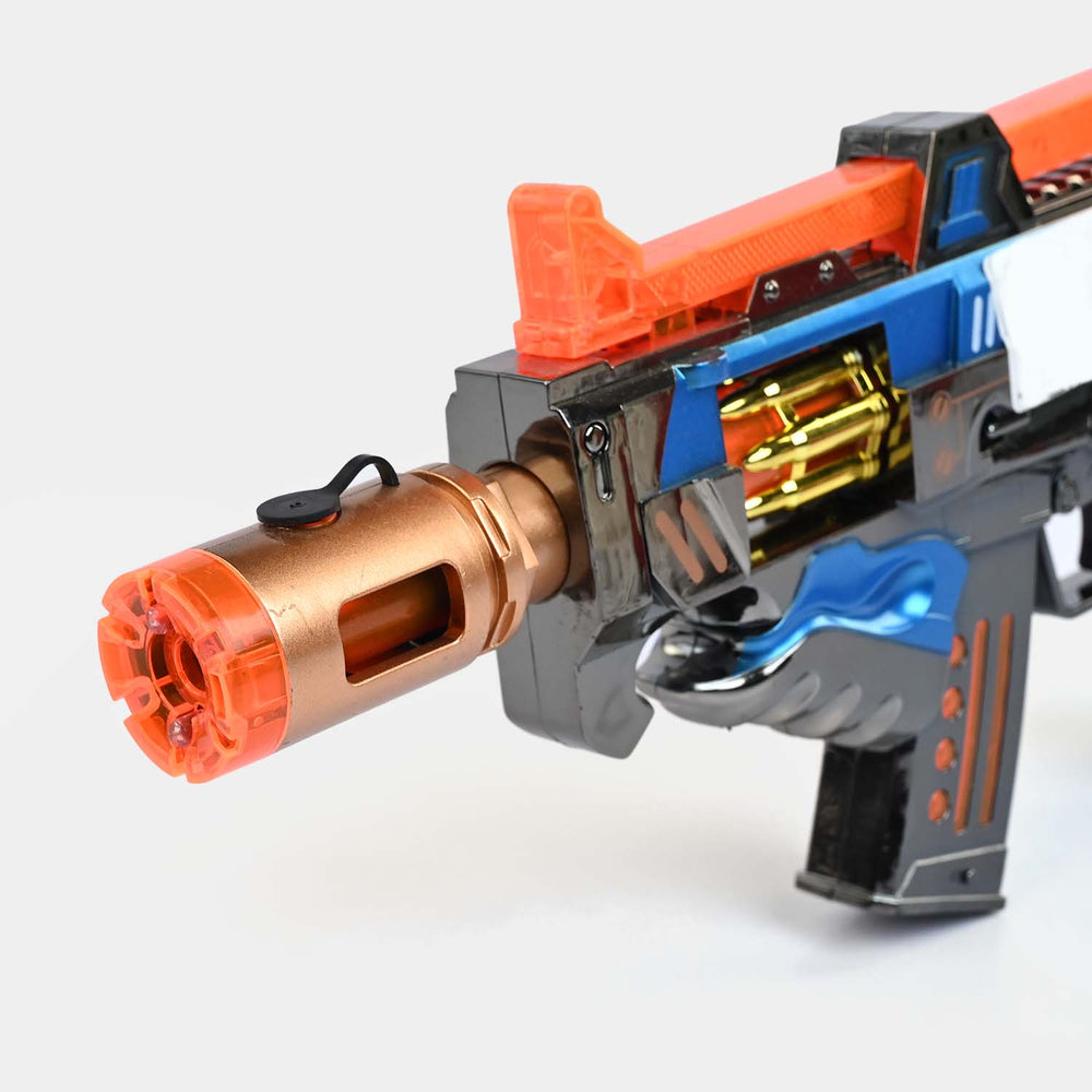Blaster Toy Light, Sound & Spray – 360° Rotating Barrel