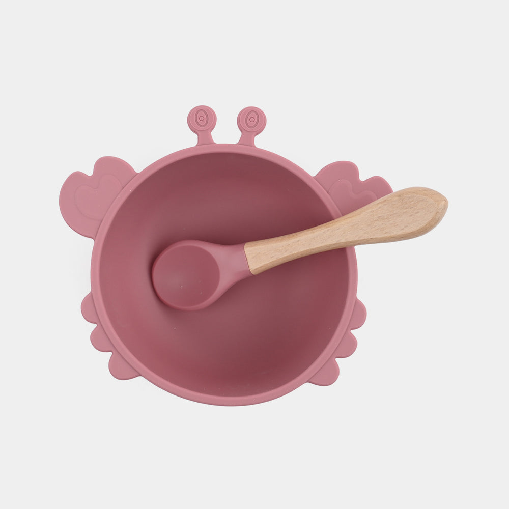 Baby Silicone Feeding Bowl With Spoon
