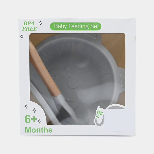 Baby Silicone Feeding Bowl With Spoon
