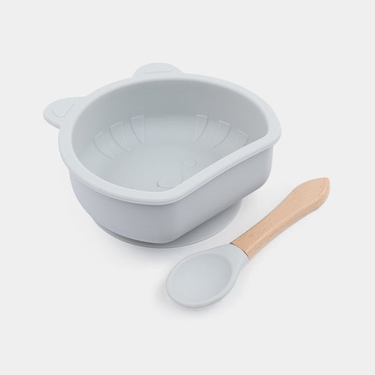 Baby Silicone Feeding Bowl With Spoon