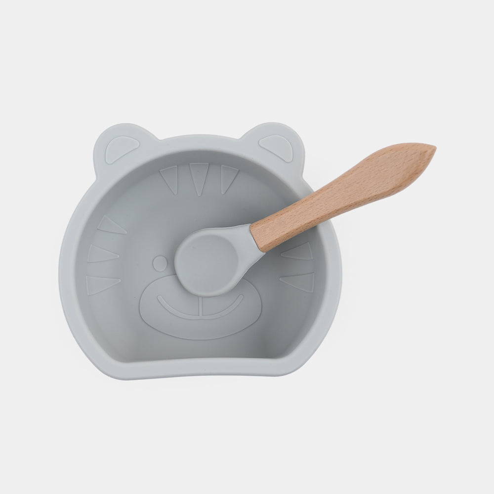 Baby Silicone Feeding Bowl With Spoon