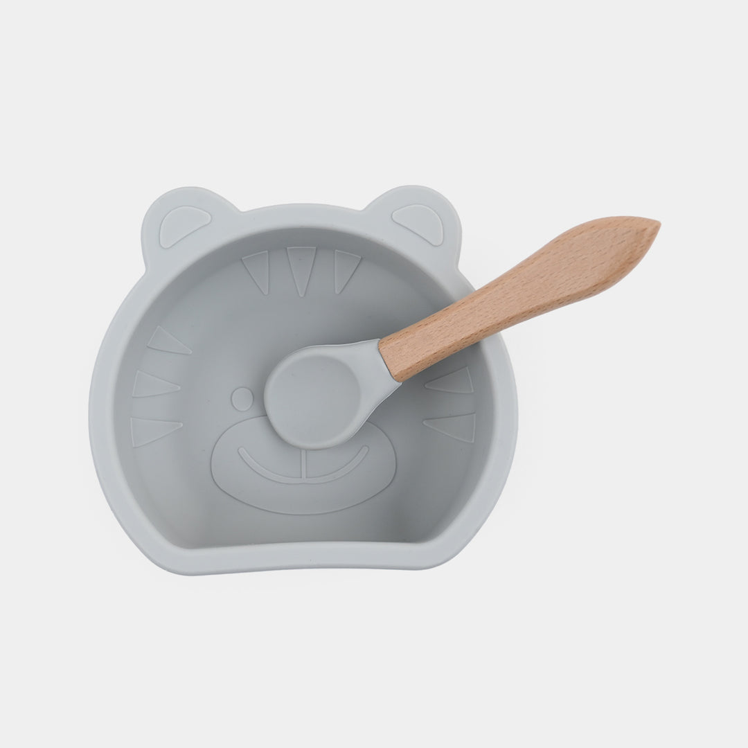Baby Silicone Feeding Bowl With Spoon