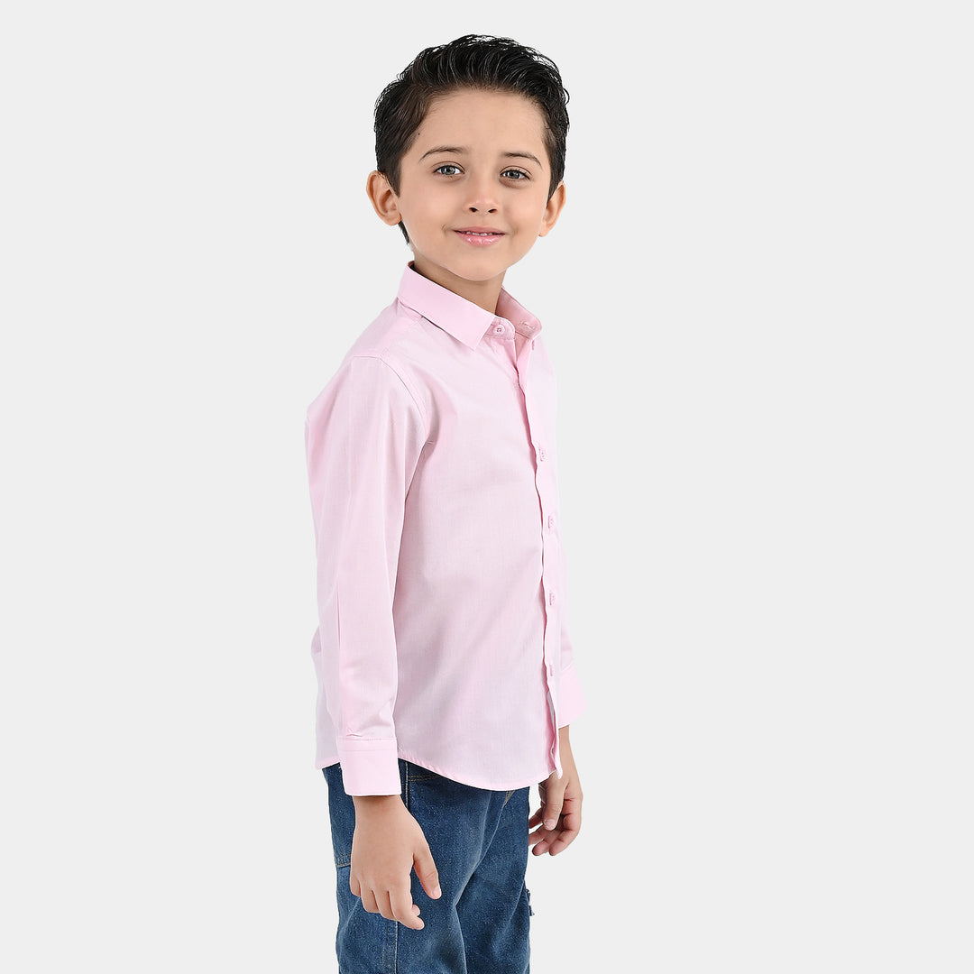 Boys Cotton Poplin Formal Shirt (Pink)