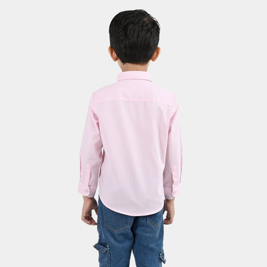 Boys Cotton Poplin Formal Shirt (Pink)