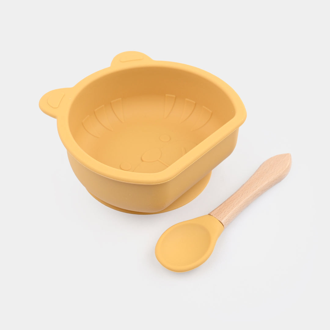 Baby Silicone Feeding Bowl With Spoon