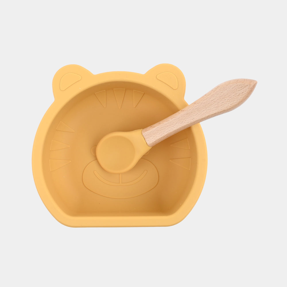 Baby Silicone Feeding Bowl With Spoon