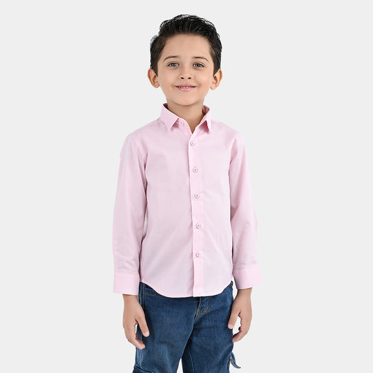 Boys Cotton Poplin Formal Shirt (Pink)