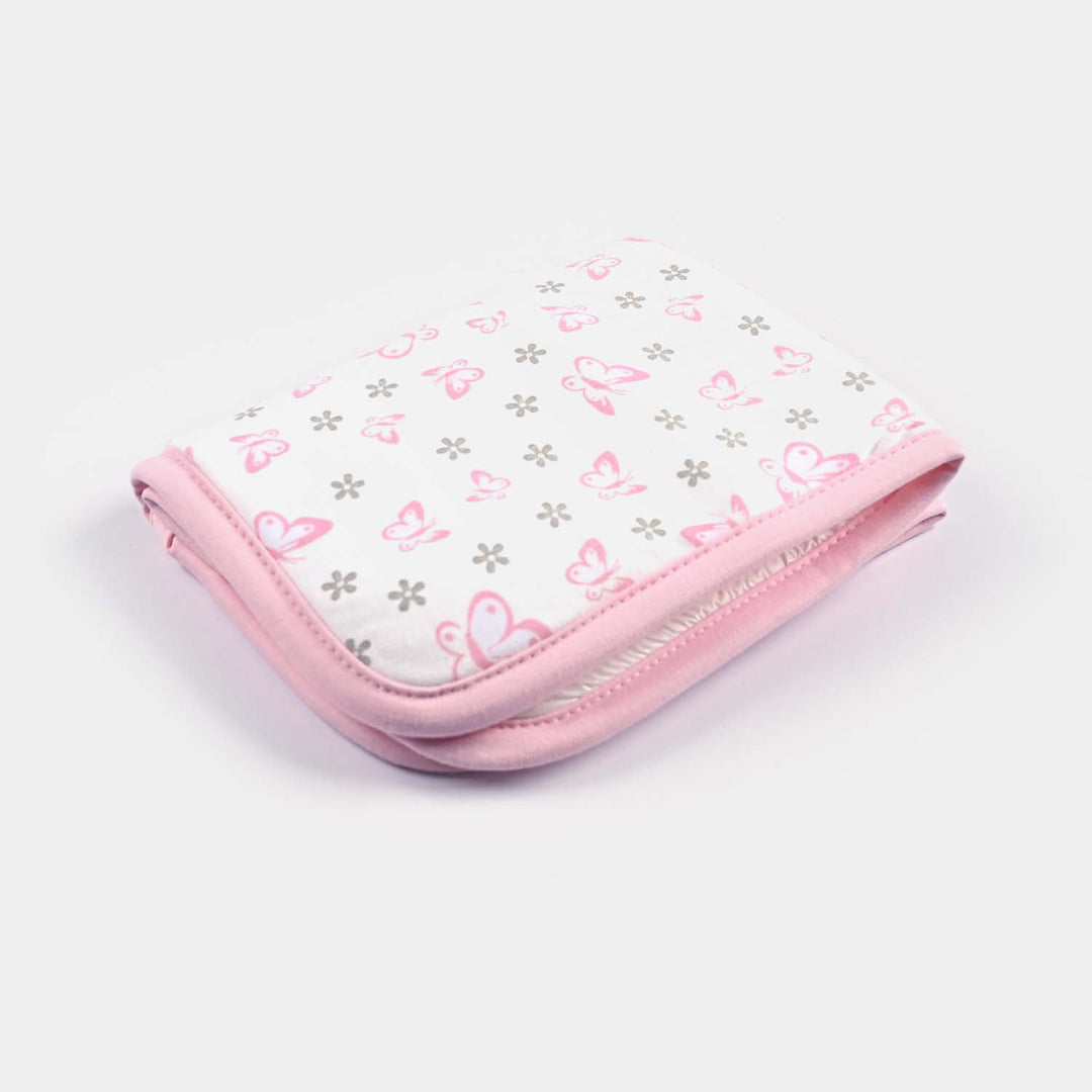 Baby Changing Sheet 13*16 Butterfly |  Light Pink