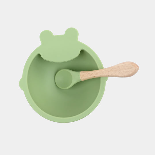 Baby Silicone Feeding Bowl With Spoon