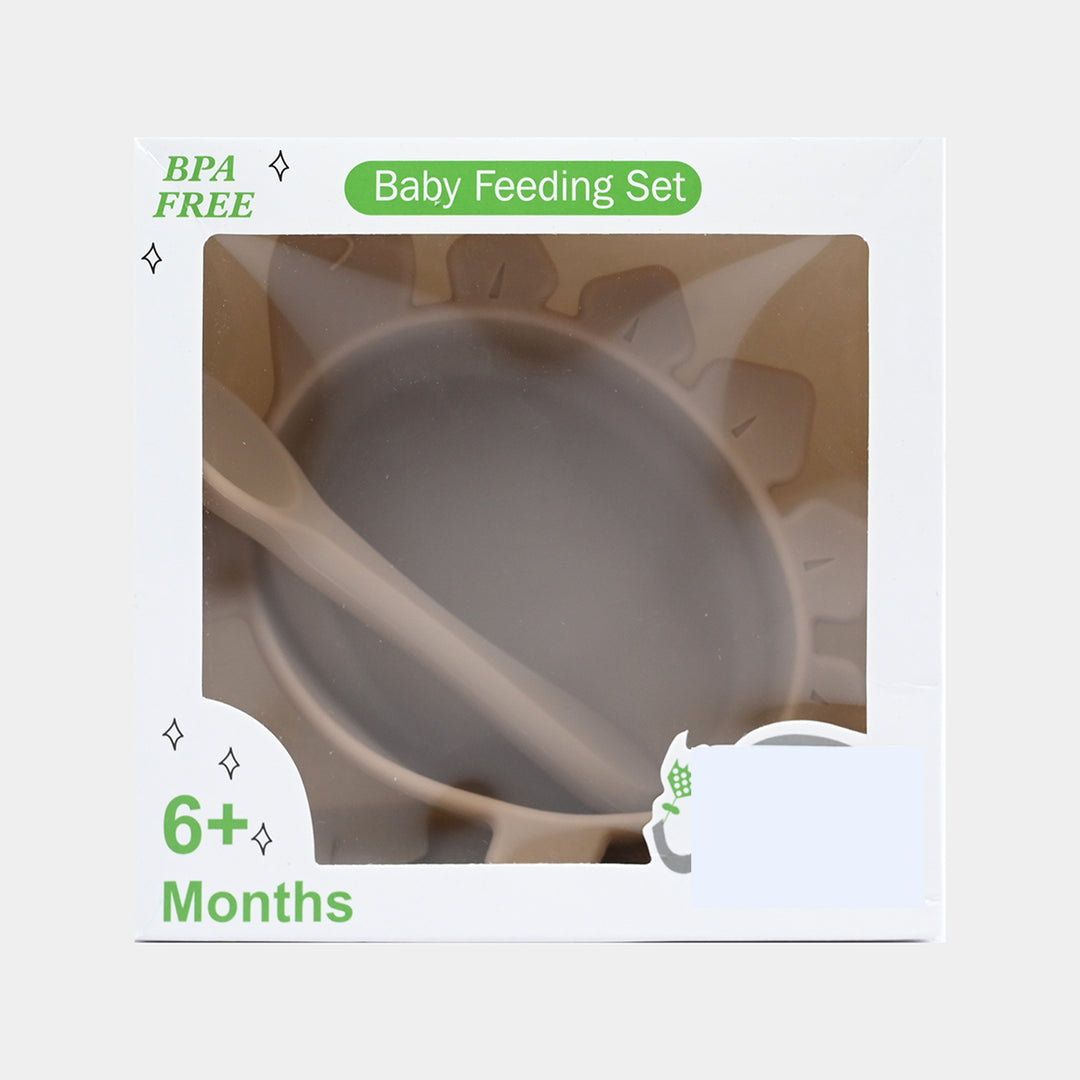Baby Silicone Feeding Bowl With Spoon