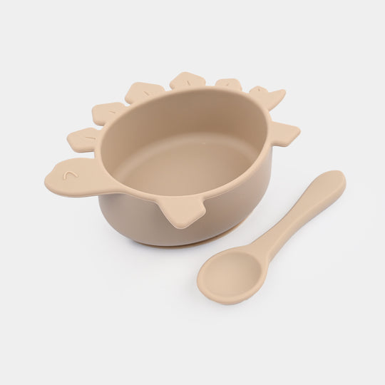 Baby Silicone Feeding Bowl With Spoon