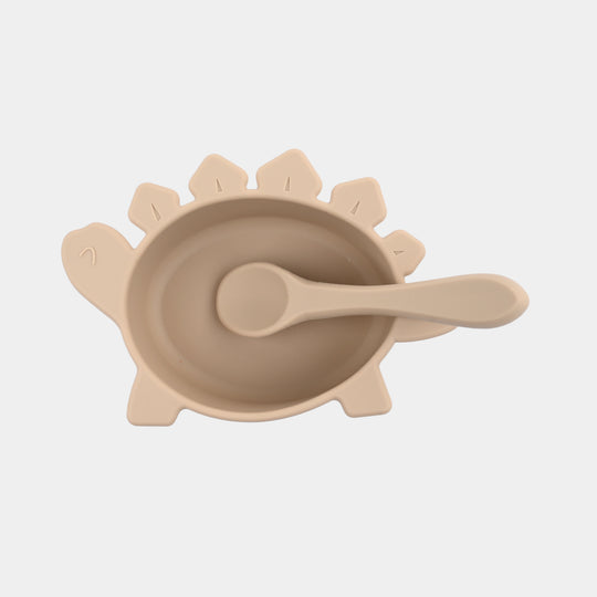 Baby Silicone Feeding Bowl With Spoon