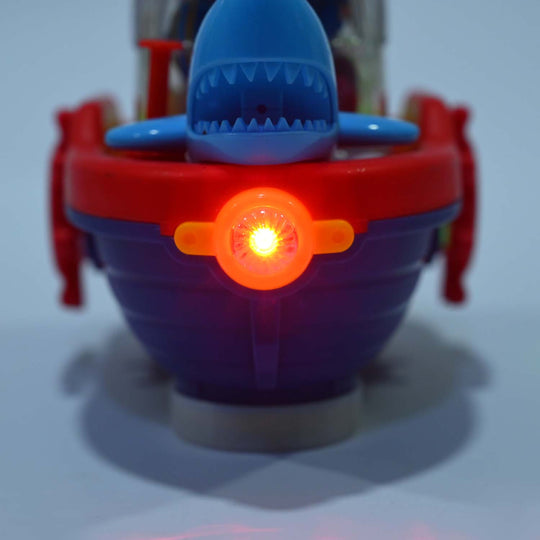 Shark Water Cannon Boat – Rotating Aquarium with Lights & Music