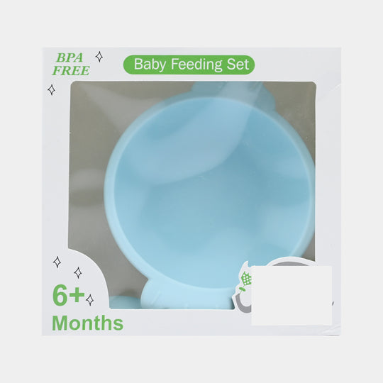 Baby Silicone Feeding Bowl With Spoon