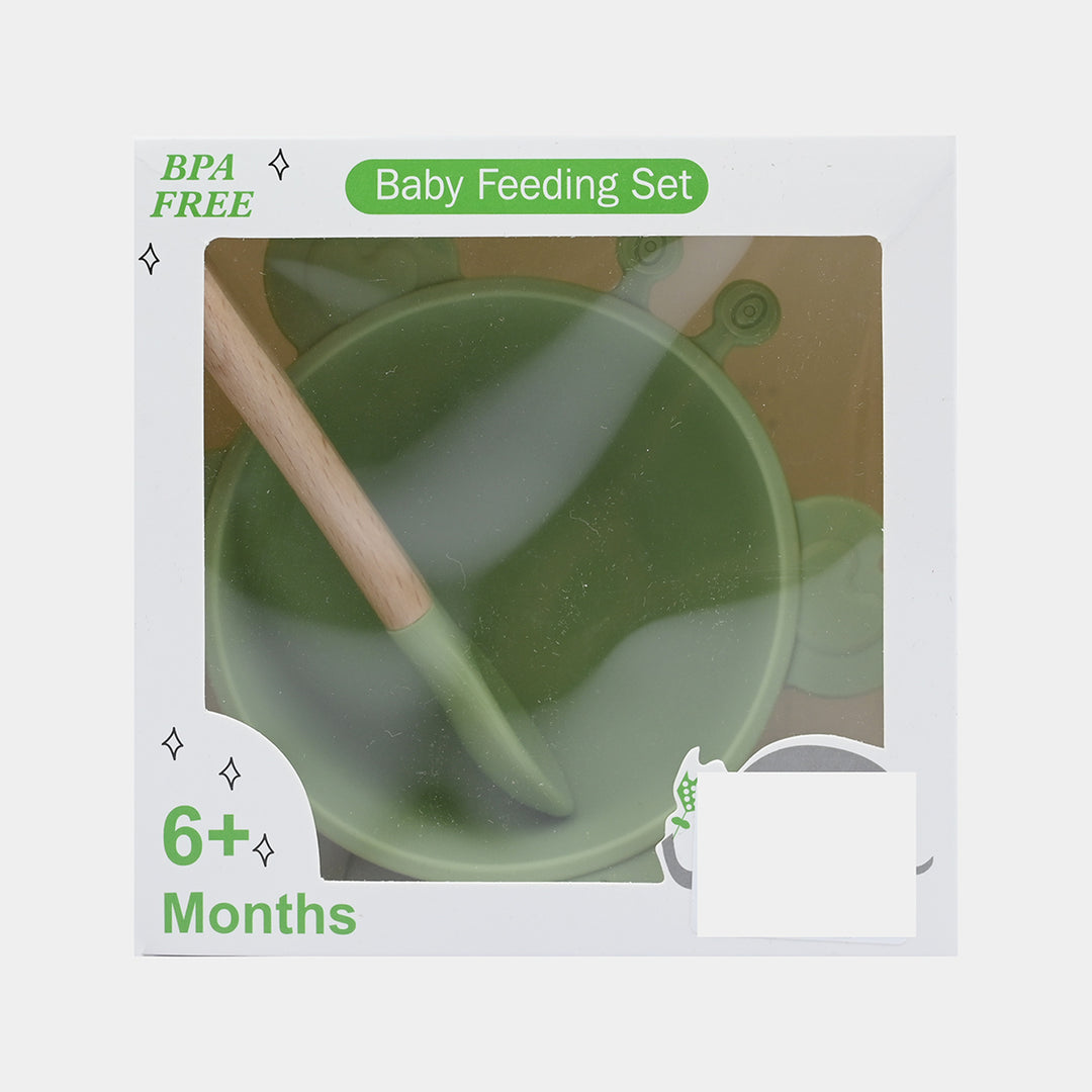 Baby Silicone Feeding Bowl With Spoon