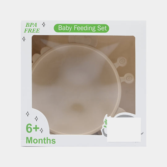 Baby Silicone Feeding Bowl With Spoon