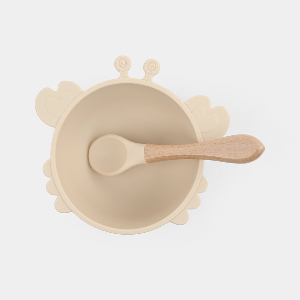 Baby Silicone Feeding Bowl With Spoon
