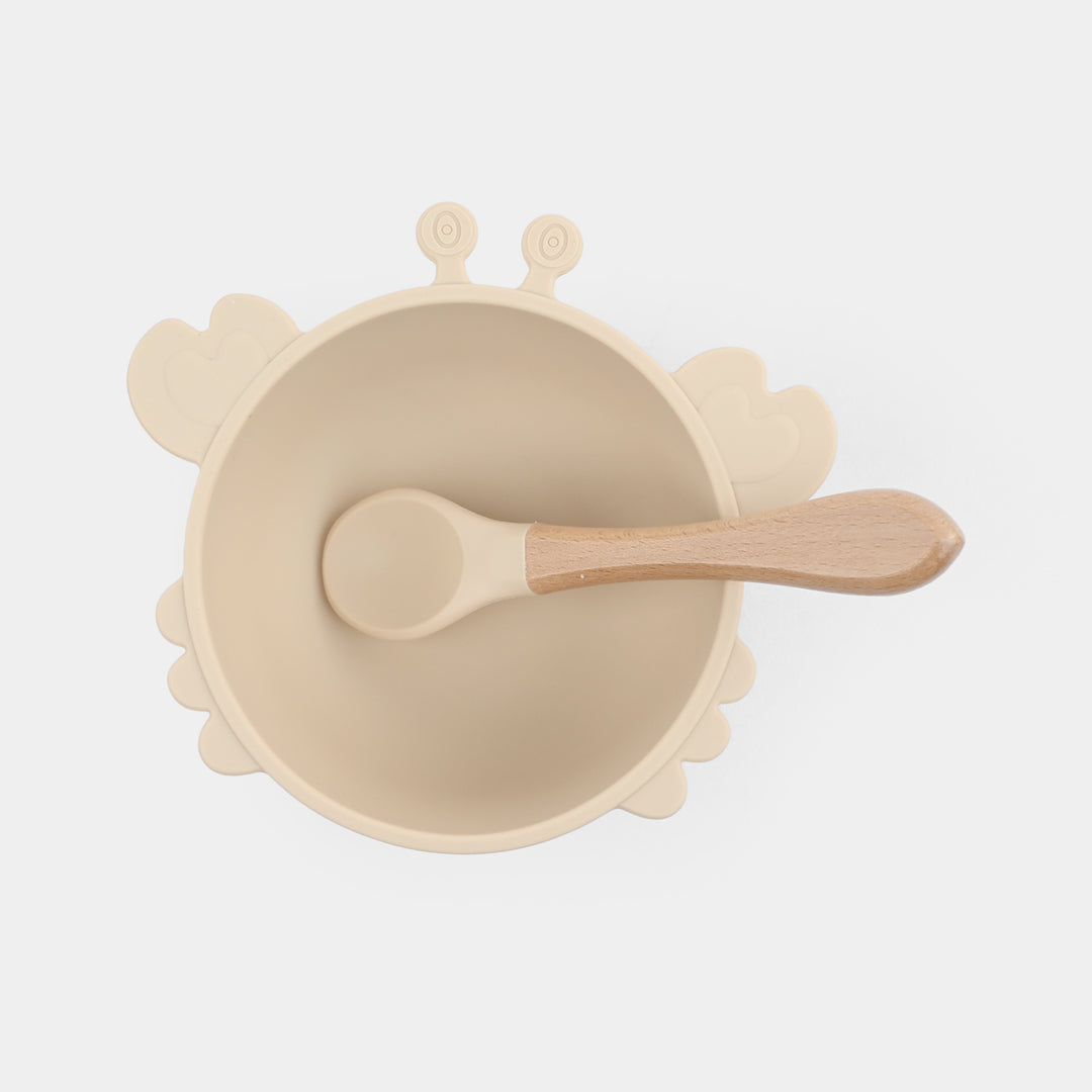 Baby Silicone Feeding Bowl With Spoon
