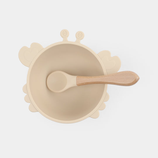 Baby Silicone Feeding Bowl With Spoon