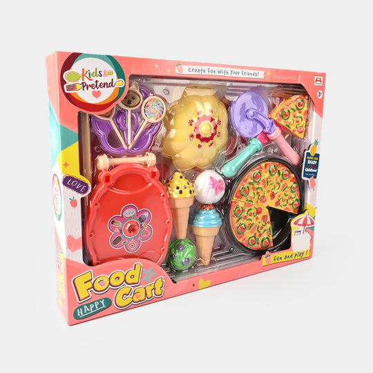 Kids & Pretend – Happy Food Cart Play Set