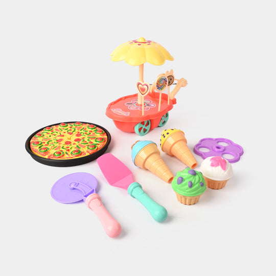 Kids & Pretend – Happy Food Cart Play Set