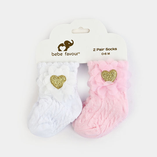 BABY 2 PAIR SOCKS | 0-6M