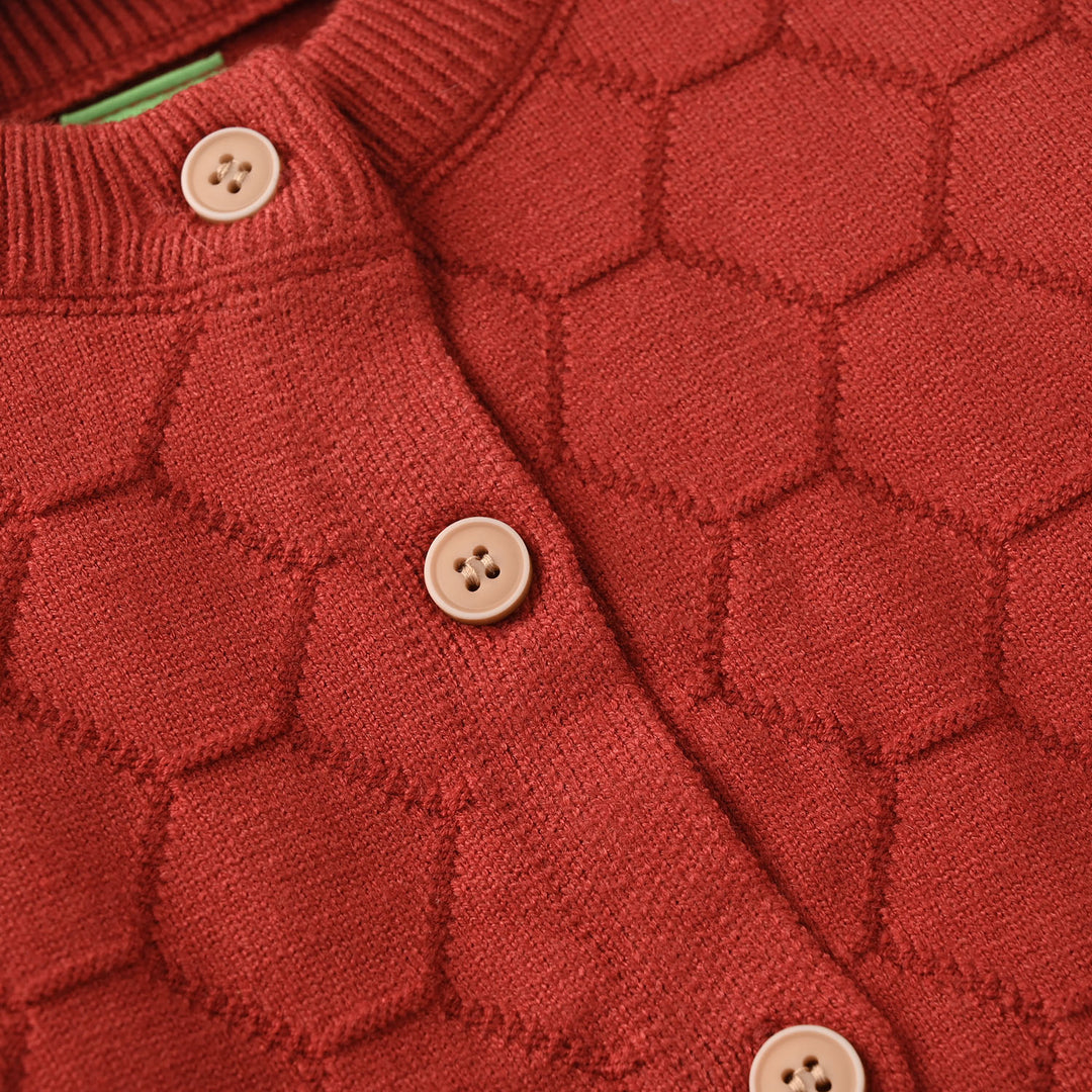 Infant Girls Acrylic Sweater-Red