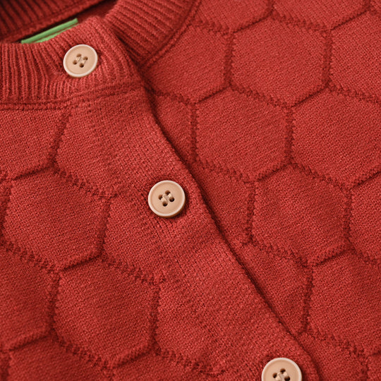 Infant Girls Acrylic Sweater-Red