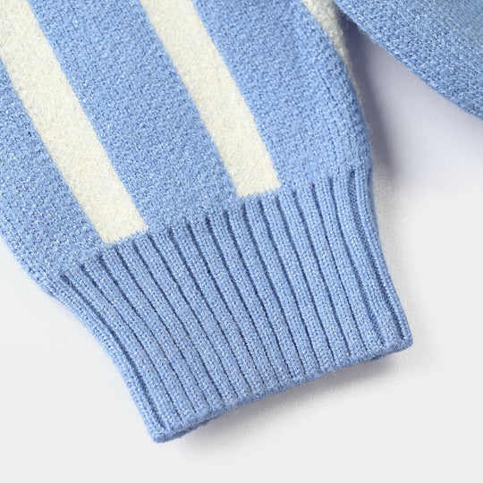 Infant Boys Acrylic Sweater (Bear) - Ligt Blue