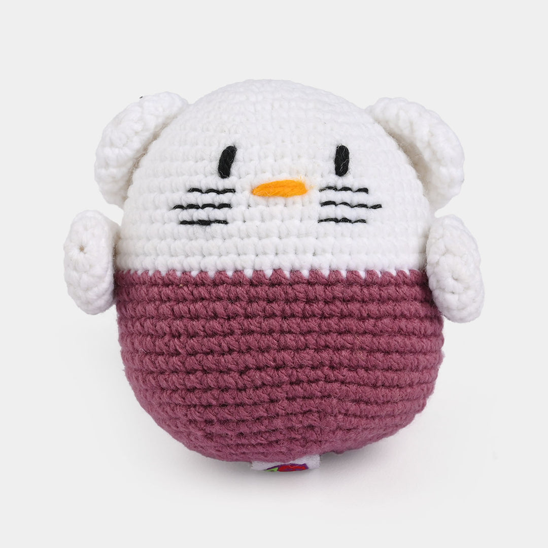 Maroon & White Character Handmade Crochet Stuff Toy