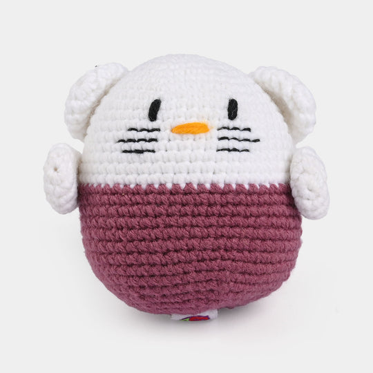Maroon & White Character Handmade Crochet Stuff Toy