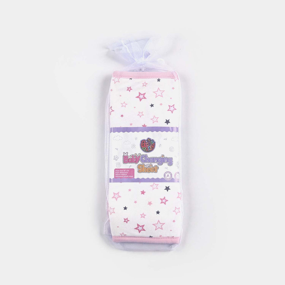 Baby Changing Sheet 13x16 Star | Light Pink