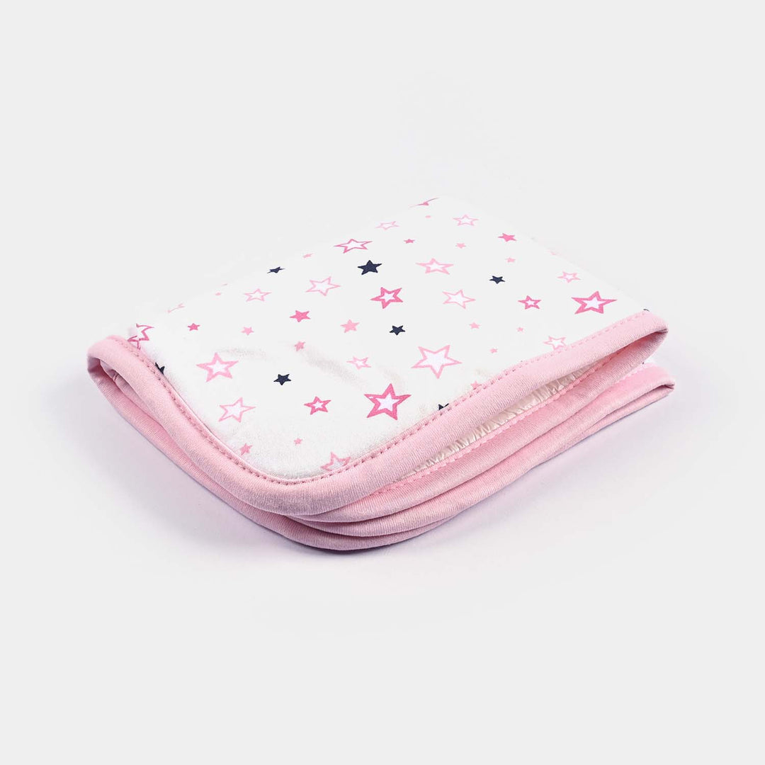 Baby Changing Sheet 13x16 Star | Light Pink
