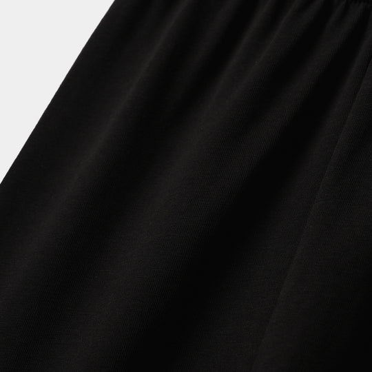 Girls Jersey/Terry Basic Tights - Black
