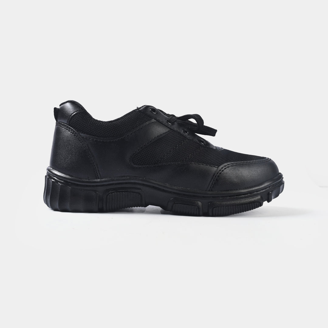Boys School Shoes ES-05-BLACK