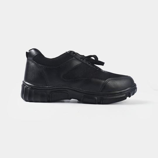 Boys School Shoes ES-05-BLACK
